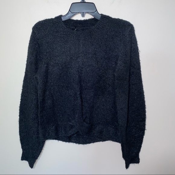 Joie Stavan Metallic Twist Sweater Black - Picture 2 of 7